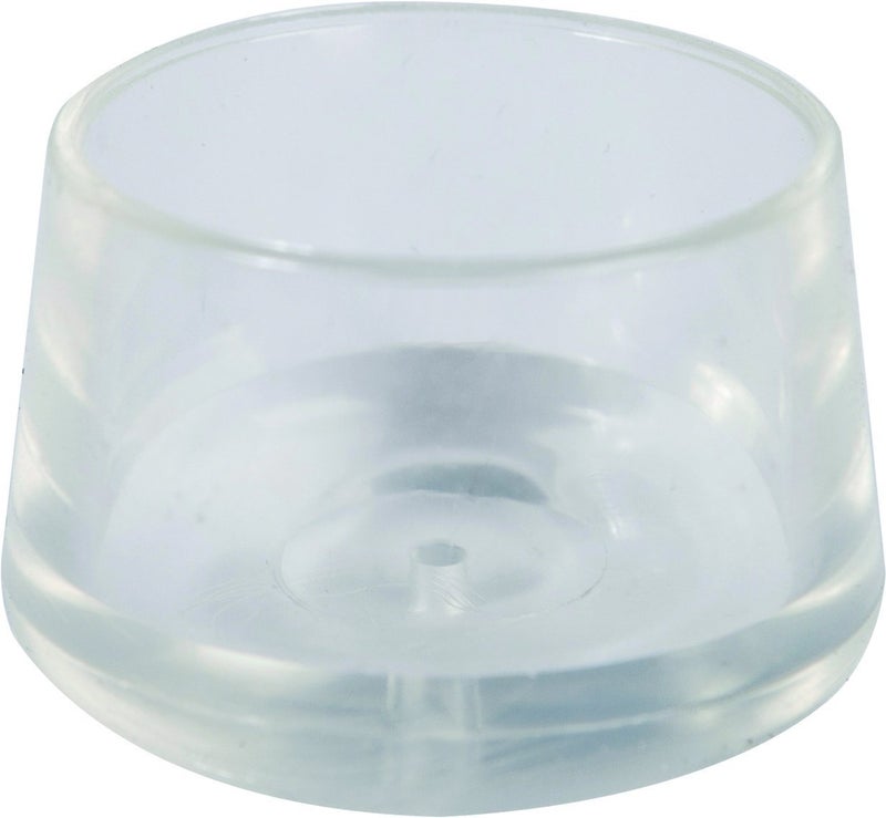 Shepherd Hardware Shepherd 24 Pack Round Plastic Leg Tip Protectors 1" Inner Diameter for Chairs, Stools & Tables on Laminate, Tile & Vinyl - Reduce Noise & Prevent Scratches â€“ Clear - Image 1